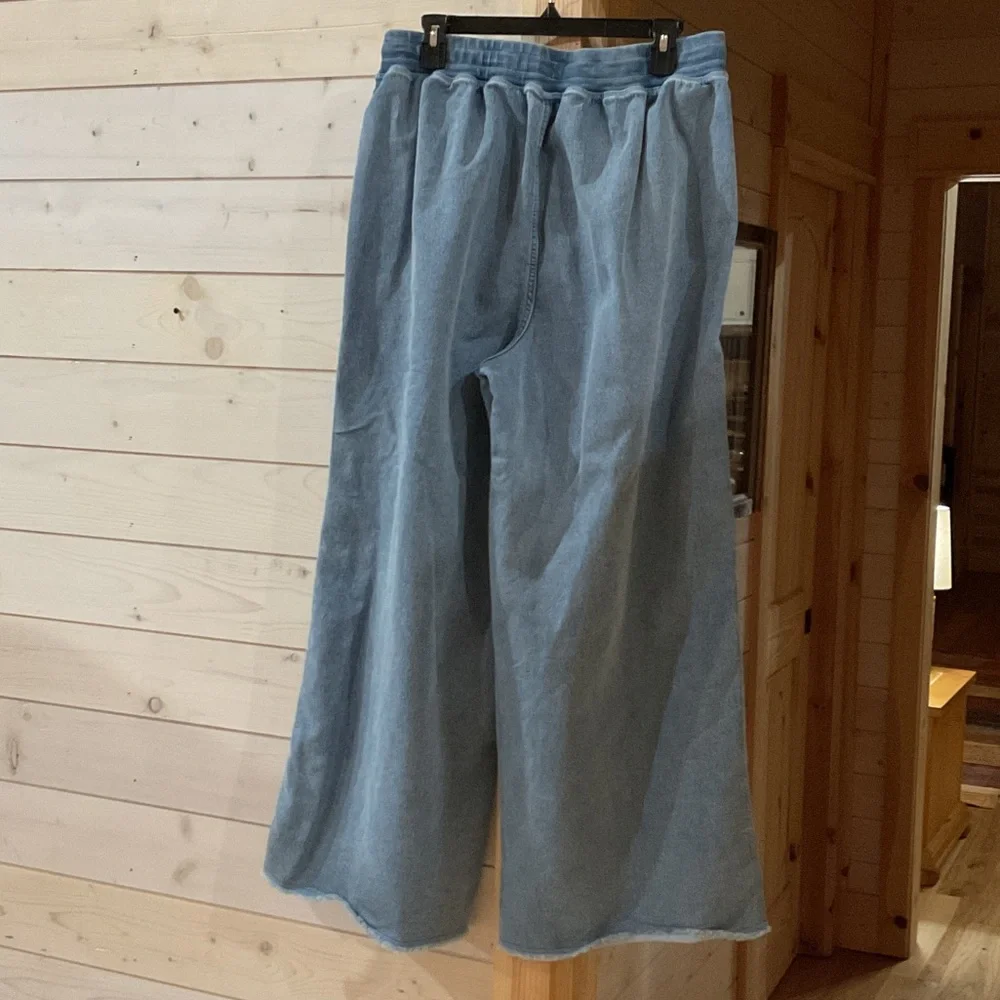 Aerie Light Blue Wide-Leg Jeans - Picture 2 of 3